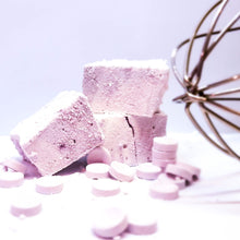 Load image into Gallery viewer, The softest, fluffiest, melt in the mouth handcrafted Violet flavoured Marshmallow coated in crushed Swivvels Parma Violets.