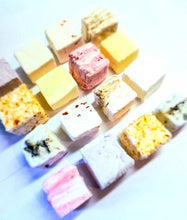 Load image into Gallery viewer, A selection of the softest, fluffiest, melt in the mouth handcrafted Marshmallow. Made up of our 8 original flavours and available in 8 piece or 16 piece packs.