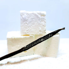 Load image into Gallery viewer, The softest, fluffiest, melt in the mouth handcrafted Vanilla flavoured Marshmallow made with our homemade Vanilla essence