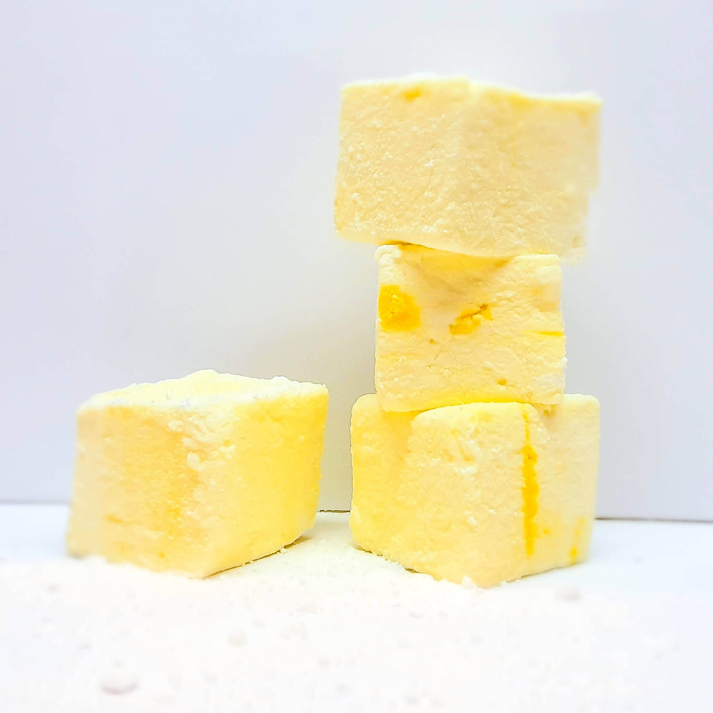 The softest, fluffiest, melt in the mouth handcrafted Lemon flavoured Marshmallow coated in Sherbet