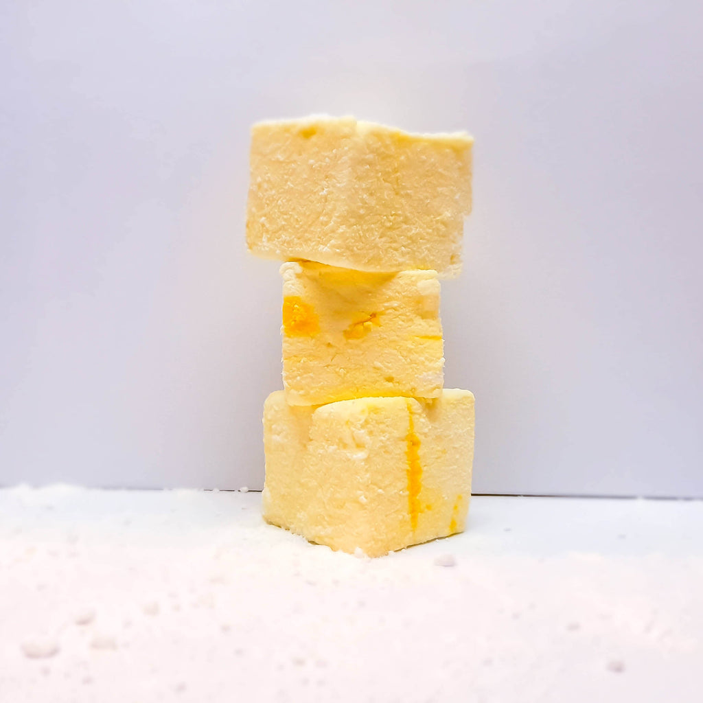 The softest, fluffiest, melt in the mouth handcrafted Lemon flavoured Marshmallow coated in Sherbet