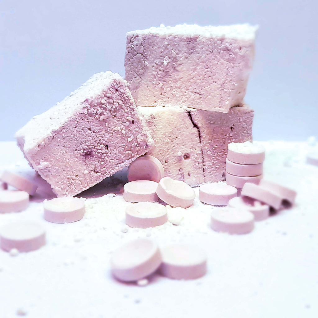 The softest, fluffiest, melt in the mouth handcrafted Violet flavoured Marshmallow coated in crushed Swivvels Parma Violets.