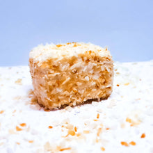 Load image into Gallery viewer, The softest, fluffiest, melt in the mouth handcrafted Vanilla flavoured Marshmallow coated in lightly toasted Coconut flakes

