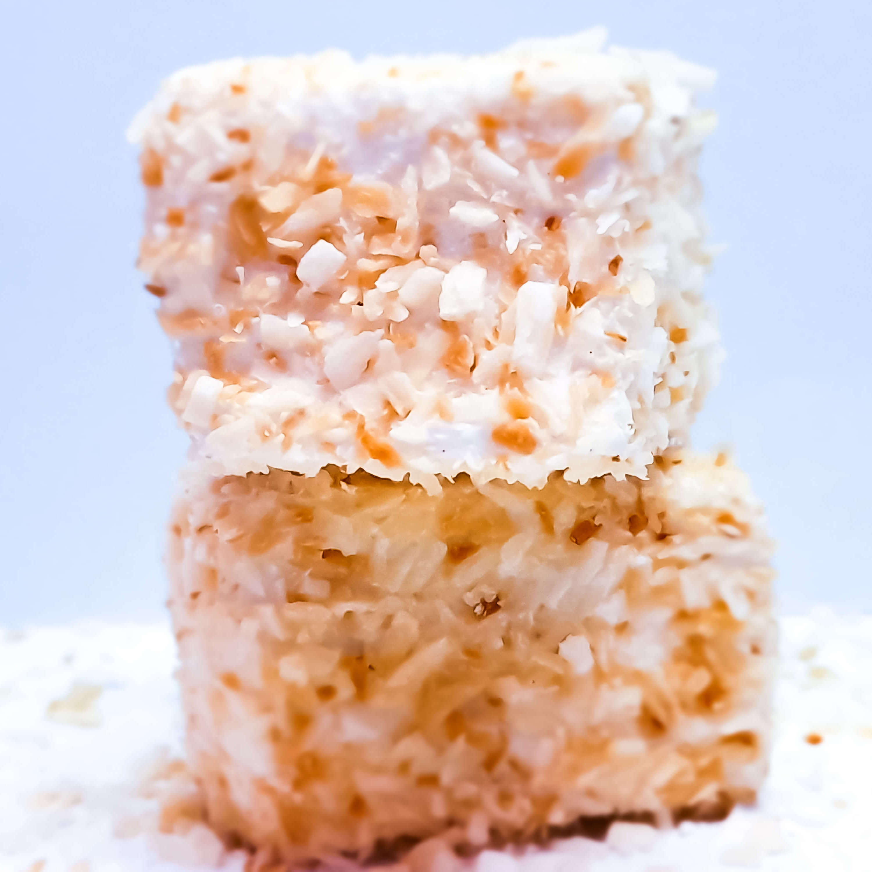 The softest, fluffiest, melt in the mouth handcrafted Vanilla flavoured Marshmallow coated in lightly toasted Coconut flakes